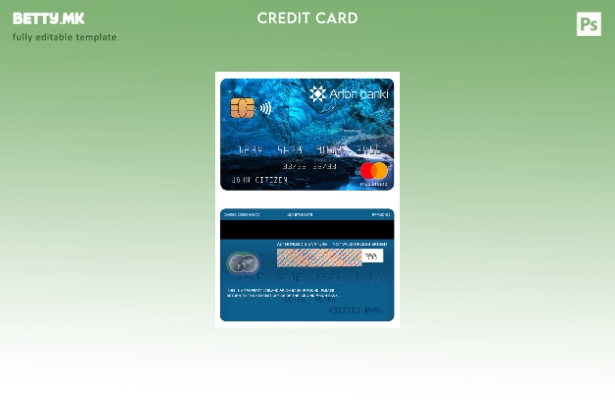 Модерен стил на шаблон за мастер картички на банката Исланд Арион